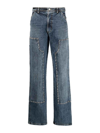 Pantaloni In Denim Ricamato