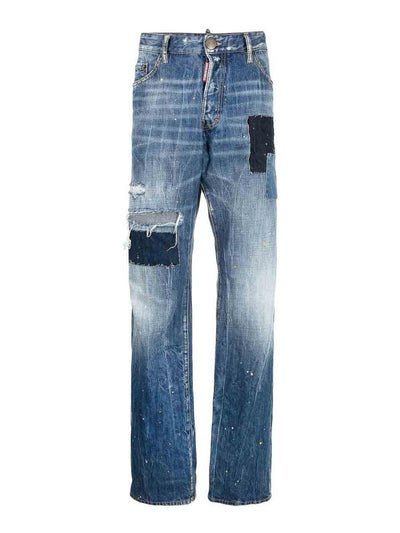 Jeans Patchwork Effetto Used