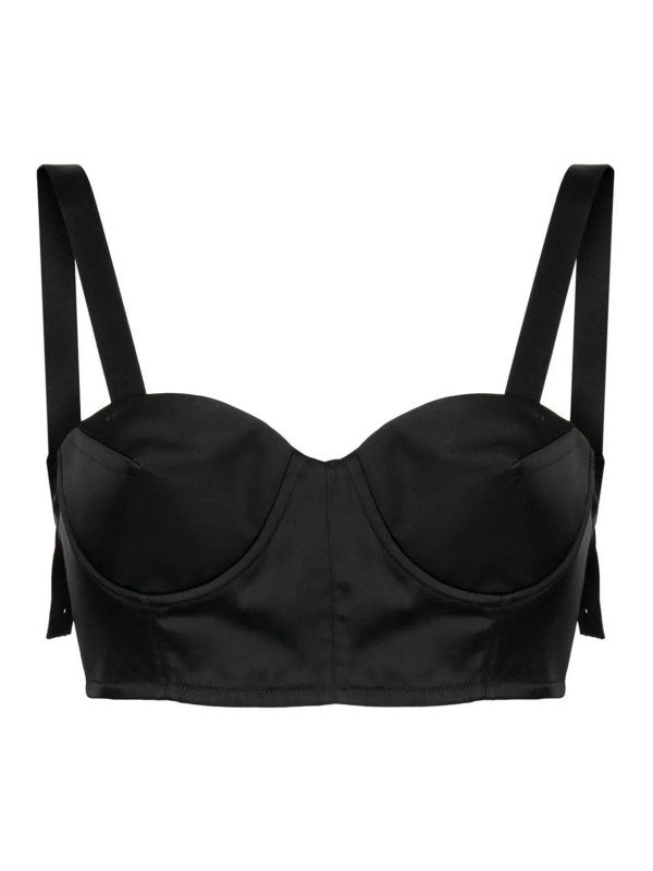 Blusa Bustier Corta In Raso