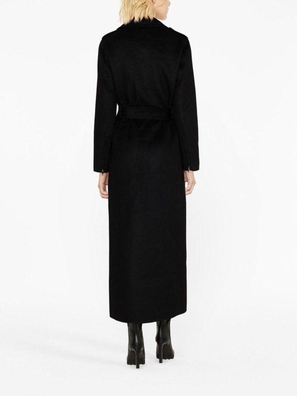 Maxi Cappotto In Lana A Coda Di Rondine