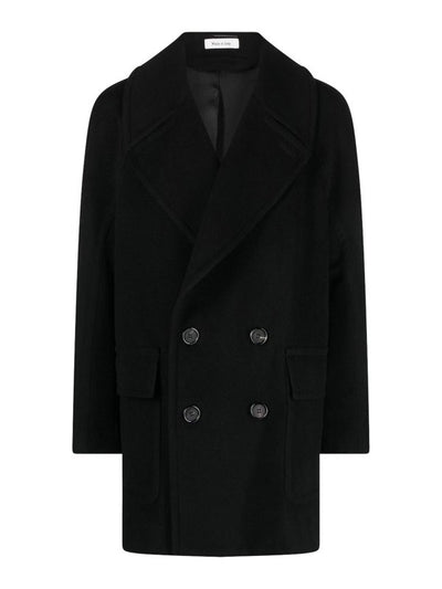 Cappotto In Misto Lana Nera