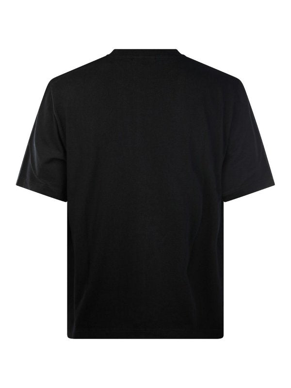 T-shirt Con Testa Di Volpe In Cotone Nero