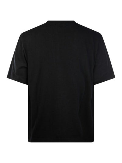 T-shirt Con Testa Di Volpe In Cotone Nero