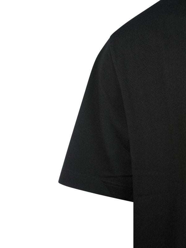 T-shirt Con Testa Di Volpe In Cotone Nero