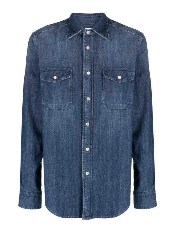 Camicia In Denim Con Bottoni