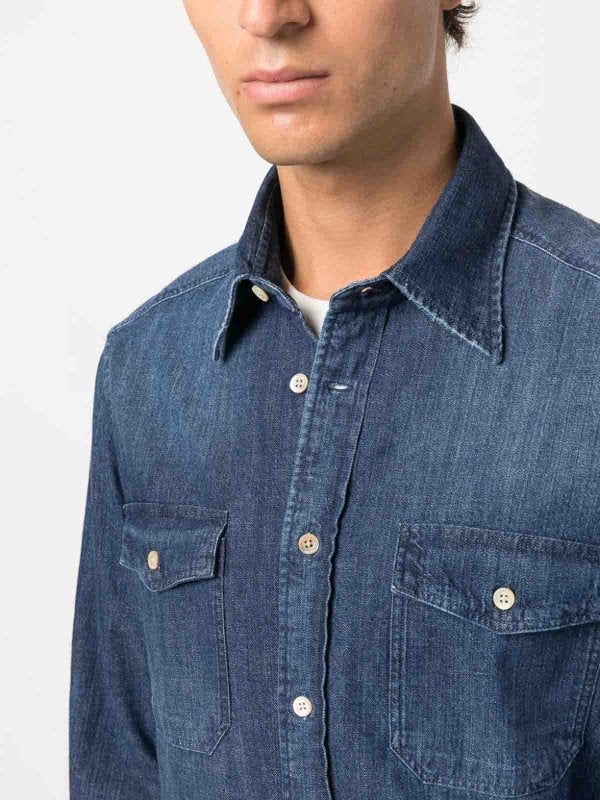 Camicia In Denim Con Bottoni