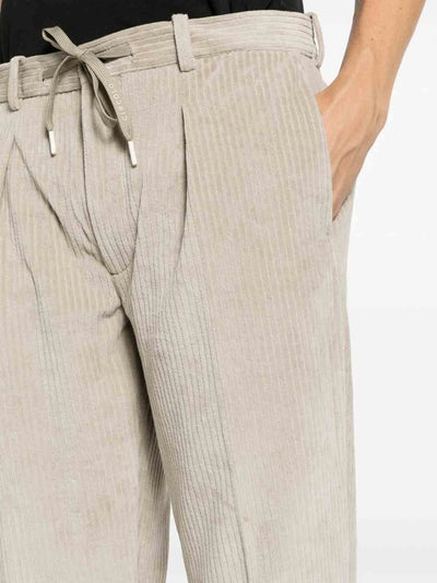 Pantaloni In Velluto A Coste Con Coulisse