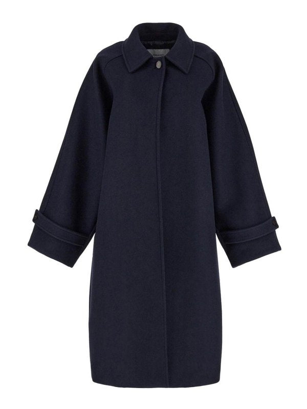 Cappotto Monopetto Oversize In Lana