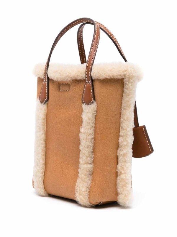 Mini Borsa Tote In Shearling Perry