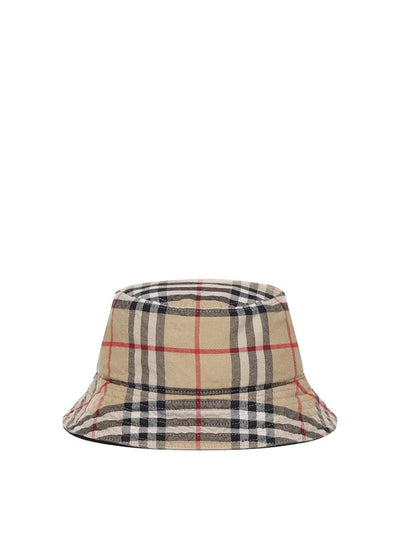 Cappello Bucket  Con Motivo Vintage Check