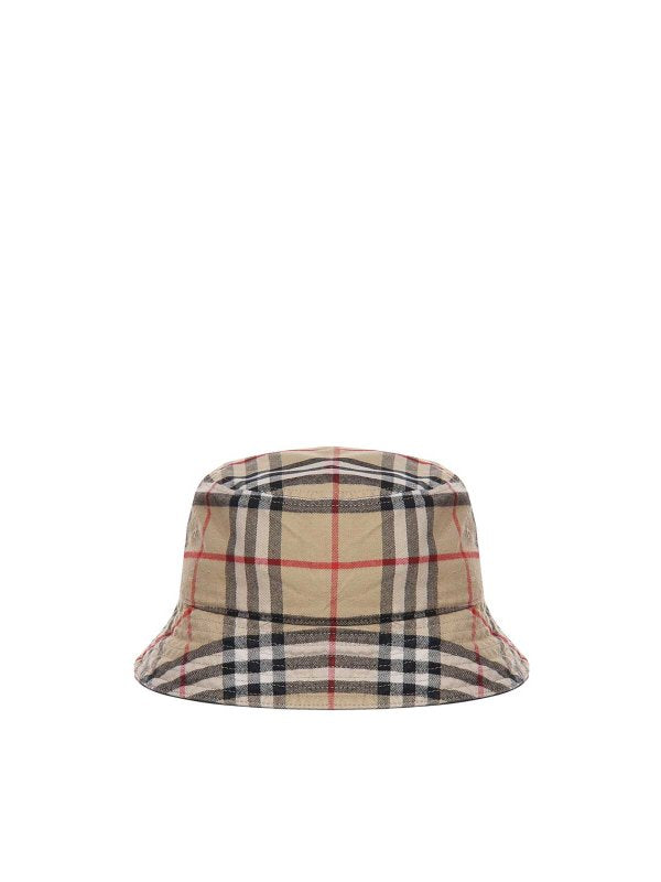 Cappello Bucket  Con Motivo Vintage Check