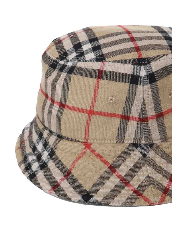 Cappello Bucket  Con Motivo Vintage Check