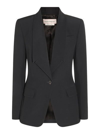 Blazer Nero In Misto Viscosa