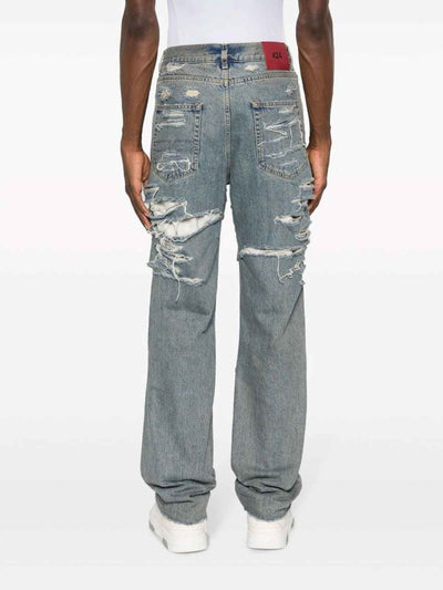 Jeans In Denim Strappati