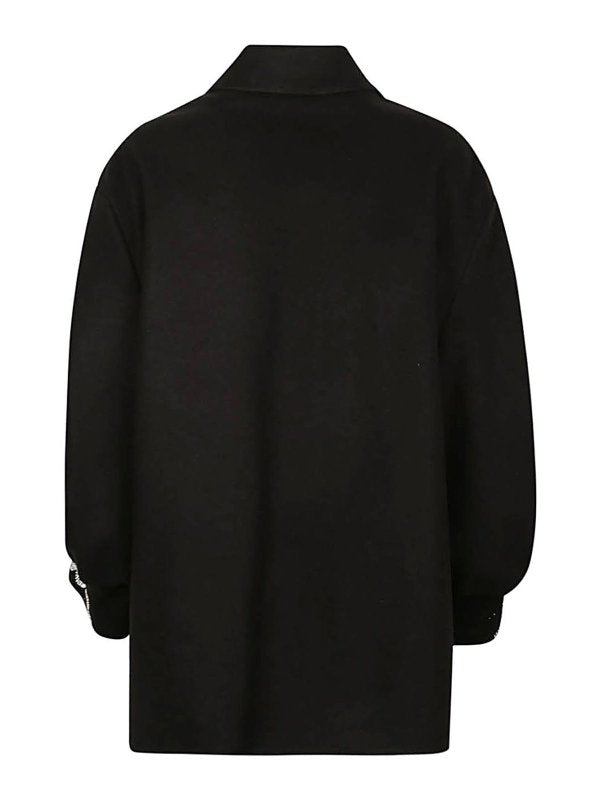 Cappotto In Misto Lana Ricamato