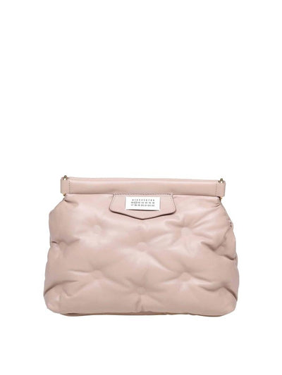 Borsa A Spalla In Pelle Matelasse  Beige