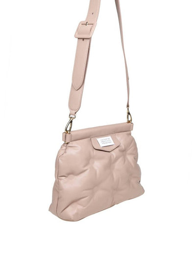 Borsa A Spalla In Pelle Matelasse  Beige