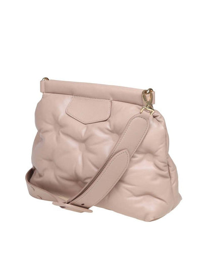 Borsa A Spalla In Pelle Matelasse  Beige