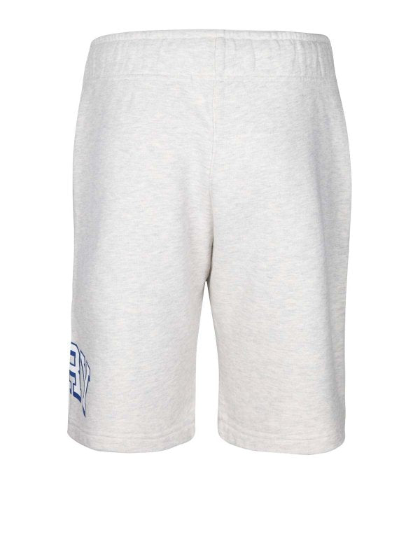 Shorts In Felpa Di Cotone  Grigio Melange