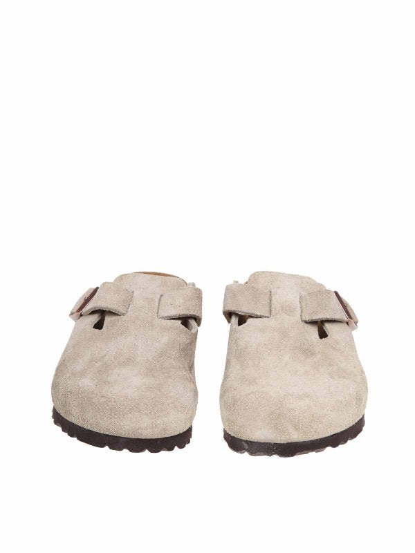 Sabot Boston Sfb In Pelle Scamosciata  Taupe