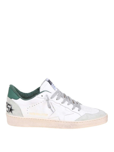 Ballstar Sneakers In Pelle  Bianco E Verde