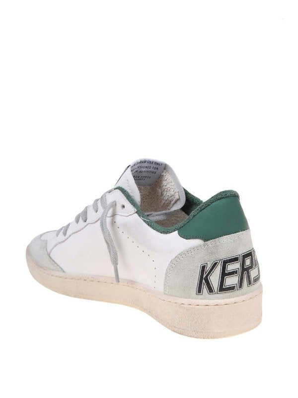 Ballstar Sneakers In Pelle  Bianco E Verde