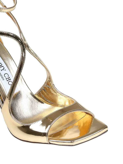 Sandalo Azia 95 In Pelle Metallizzata  Oro