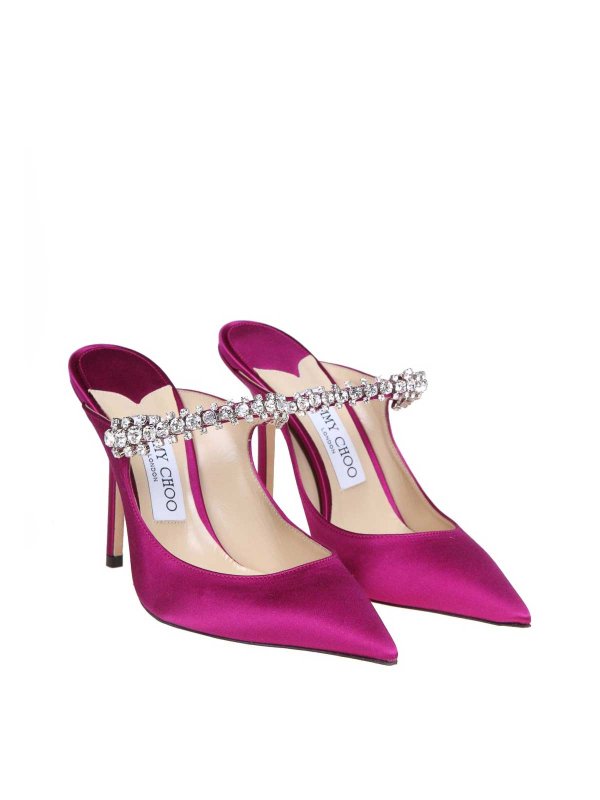 Mule Bing 100 In Raso Colore Boysenberry