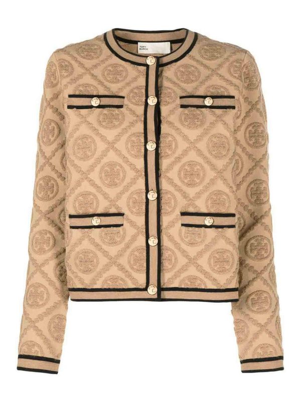 Cardigan Con Motivo Monogramma