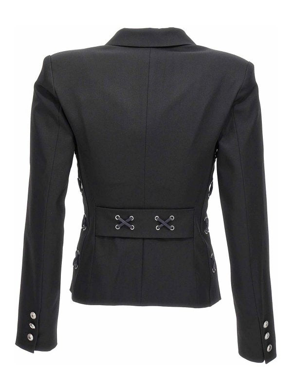 Giacca Blazer Monopetto Con Lacci