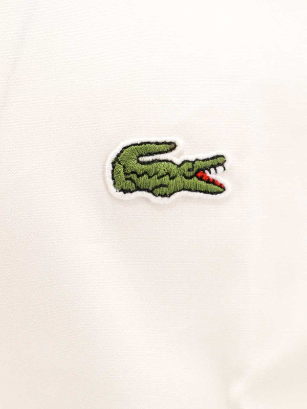 Maglia In Cotone Con Patch Lacoste Frontale