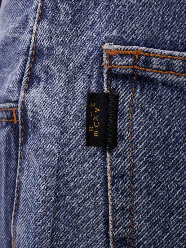 Jeans In Cotone Con Patch Logo Posteriore