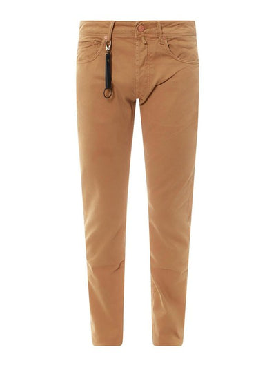 Pantaloni In Cotone Stretch Con Logo