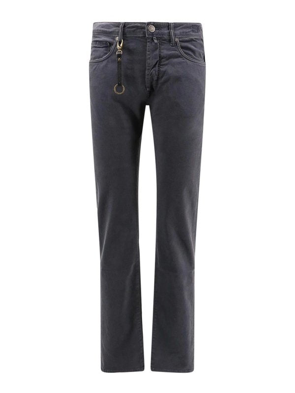 Pantaloni In Cotone Stretch Con Logo