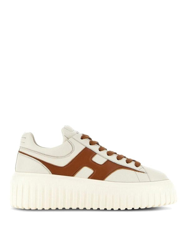 Sneaker In Pelle Con Strisce H