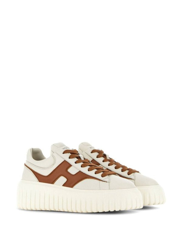 Sneaker In Pelle Con Strisce H