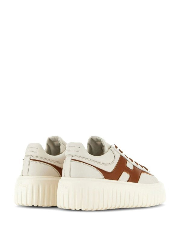 Sneaker In Pelle Con Strisce H