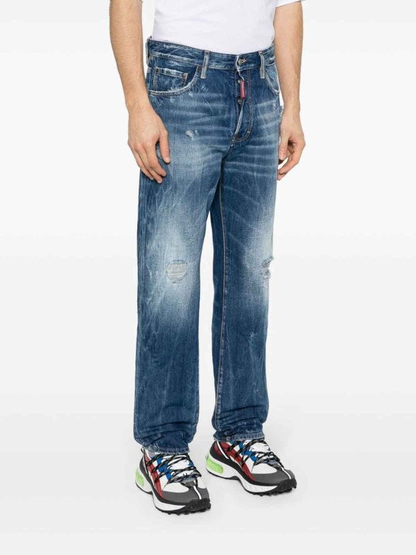 Jeans 642 A Gamba Dritta Effetto Consumato