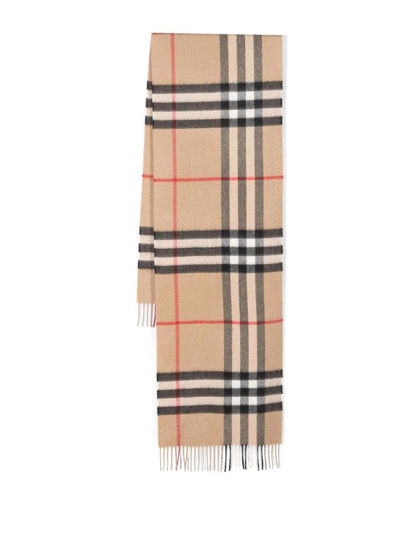 Sciarpa In Cashmere Con Motivo Vintage Check