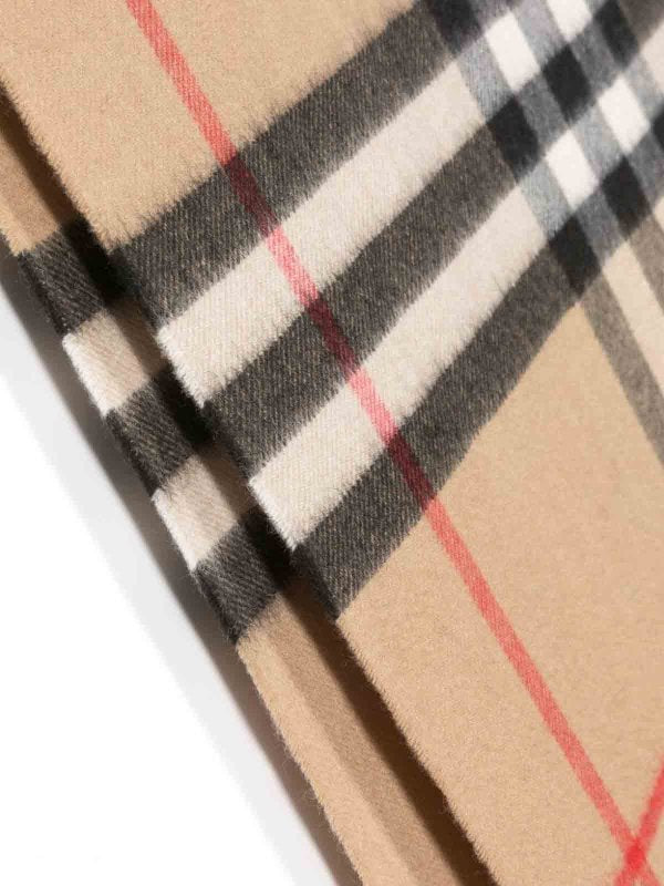 Sciarpa In Cashmere Con Motivo Vintage Check