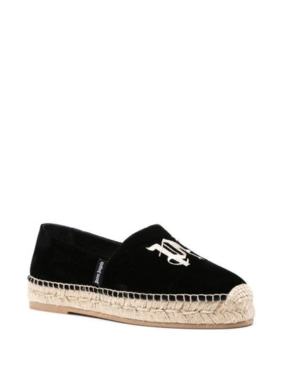 Espadrillas In Velluto Con Logo Ricamato