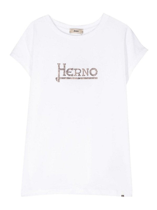 T-shirt Con Logo Borchiato