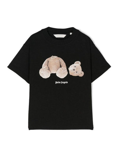 T-shirt Con Motivo Orso Nero