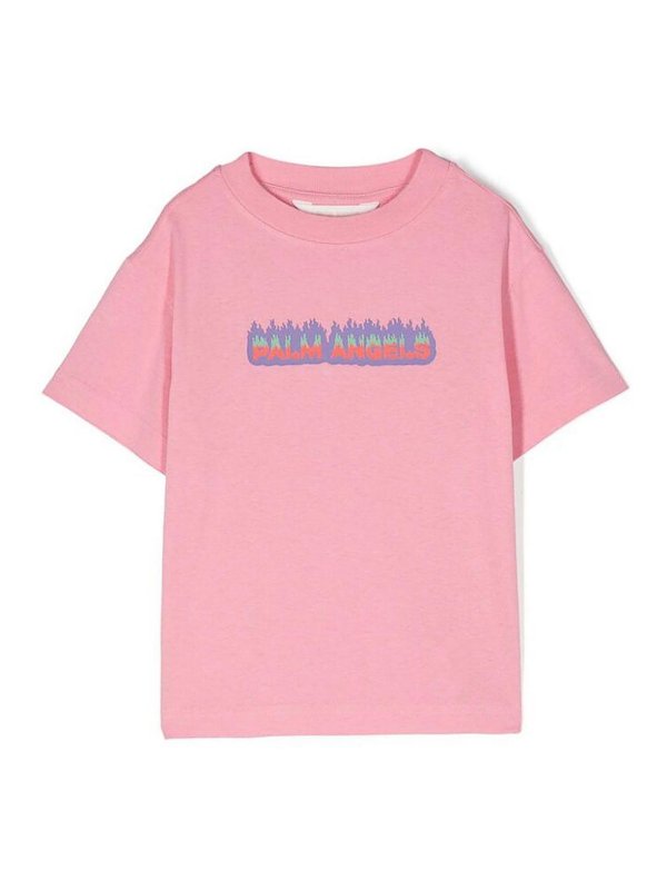 T-shirt Rosa Con Stampa Logo