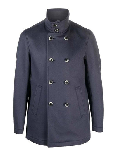 Cappotto Doppiopetto Blu-grigio