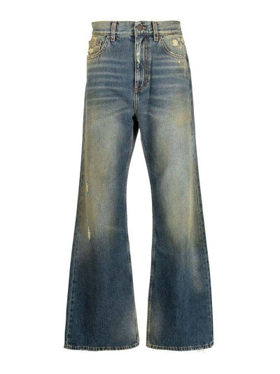 Jeans Dritti Strappati