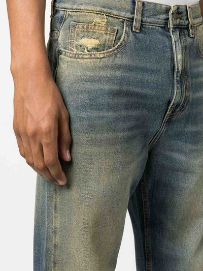 Jeans Dritti Strappati