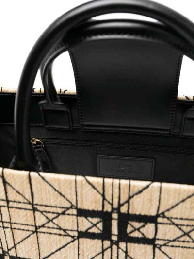 Borsa Logo Jacquard Nero/oro