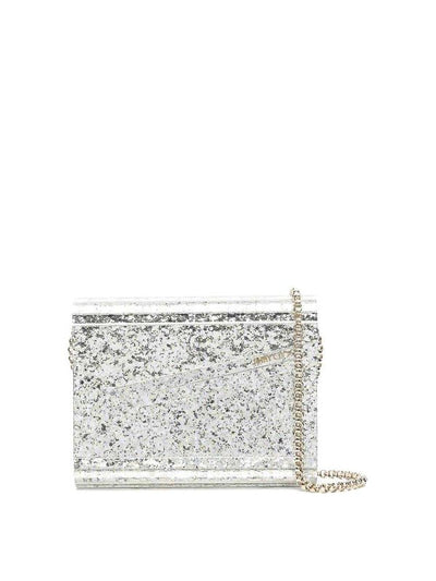 Pochette Con Dettagli Glitter Champagne