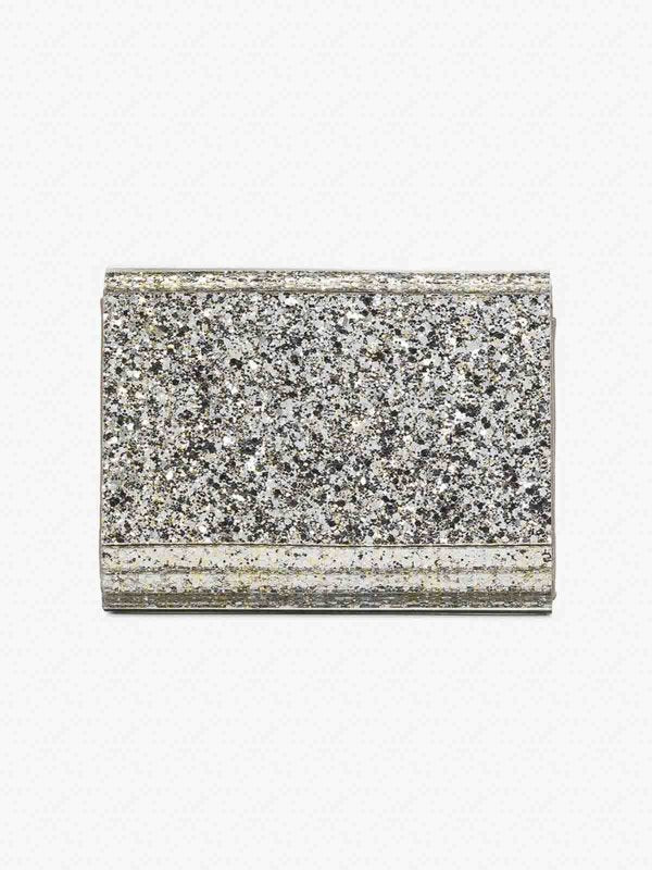 Pochette Con Dettagli Glitter Champagne